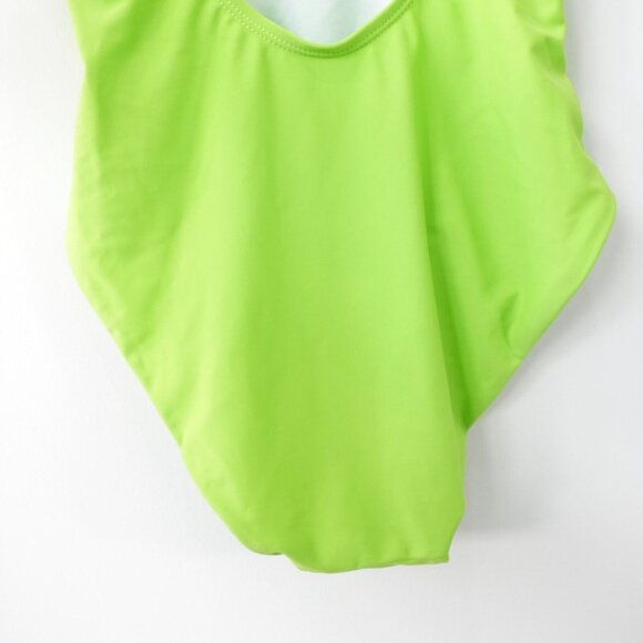 ONIA Swimsuit Medium Lime Green One Piece High Cut Backless Bathing Beach Kelly - Picture 8 of 10